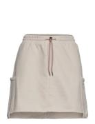 W. Pocket Sweat Skirt Kort Skjørt Beige Svea