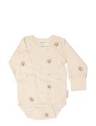 Geggamoja X Mrs Mighetto Bamboo Body L.s Bodies Long-sleeved Beige Geg...