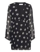 Enearth Ls Dress Aop 7004 Kort Kjole Black Envii