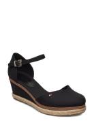 Basic Closed Toe Mid Wedge Sko Wedge Black Tommy Hilfiger