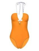 Solid Billa Swimsuit Badedrakt Badetøy Orange Becksöndergaard