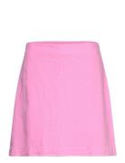 Linen Blend Skirt Kort Skjørt Pink Gina Tricot