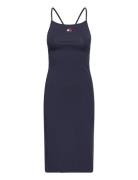 Tjw Xs Badge Tie Back Midi Dress Kort Kjole Navy Tommy Jeans