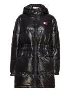 Tjw Midi Alaska Puffer Fôret Kåpe Black Tommy Jeans