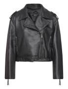 Basic Biker Jacket Skinnjakke Skinnjakke Black Gina Tricot