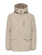 Slhpiet Jacket B Parkas Jakke Cream Selected Homme