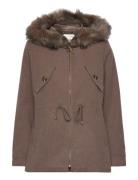 Crfranka Jacket Ulljakke Jakke Brown Cream