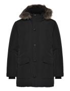 Everest Faux Fur Hooded Parka Parkas Jakke Black Superdry