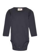 Body Plain Wool Ls Bodies Long-sleeved Navy Wheat