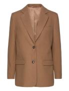 Bs Laure Regular Fit Coat Ulljakke Jakke Brown Bruun & Stengade