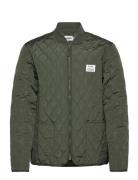 Quilted Zip Jacket Vattert Jakke Green Resteröds