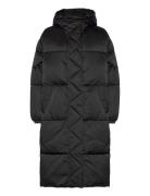 Tjw Long Satin Puffer Fôret Kåpe Black Tommy Jeans