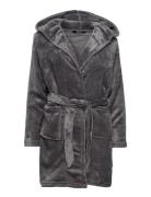 Decoy Short Robe W/Hood Morgenkåpe Grey Decoy