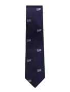 Allover Navy An Ivy Flag Silk Tie Slips Navy AN IVY