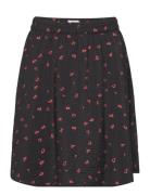 Mschvinaya Ladonna Skirt Aop Kort Skjørt Black MSCH Copenhagen