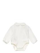 Cotton Bodysuit Blouse Bodies Long-sleeved White Mango