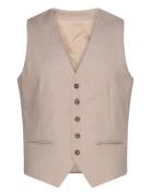 Structure Stretch Waistcoat Dressvest Beige Lindbergh