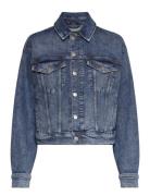 C_Trucker Jacket Dongerijakke Denimjakke Blue BOSS