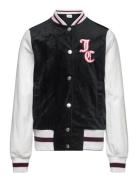 Velour Colour Block Bomber Jacket Bomberjakke Black Juicy Couture