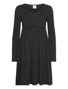 Effortless N. Dress Knelang Kjole Black Boob