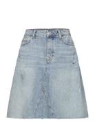 Dnm Rw Relaxed Skirt Mio Wrn Knelangt Skjørt Blue Tommy Hilfiger