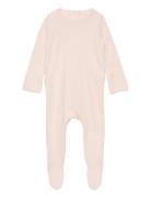 Rib Jersey Full Body W. Back Opening Langermet Bodysuit Pink Copenhage...