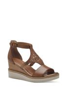 Women Sandals Sko Wedge Brown Tamaris