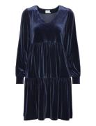 Kaursula Dress Knelang Kjole Navy Kaffe