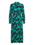 Yasflair Ls Long Shirt Dress S. Knelang Kjole Green YAS