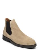 Slhblake Suede Chelsea Boot Støvletter Chelsea Boot Beige Selected Hom...