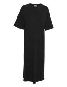 Kaedna 1/2 Sleeve Dress Knelang Kjole Black Kaffe