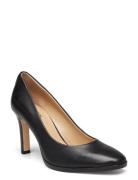 Camila Burnished Leather Pump Shoes Heels Pumps Classic Black Lauren R...