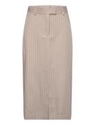 Vimarlo Hw Midi Skirt #7 Knelangt Skjørt Beige Vila