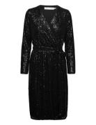 Jarjariw Wrap Dress Knelang Kjole Black InWear