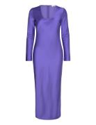 Alina U-N Dress 15039 Knelang Kjole Purple Samsøe Samsøe