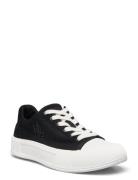 Daisie Canvas &Amp; Suede Trainer Lave Sneakers Black Lauren Ralph Lau...