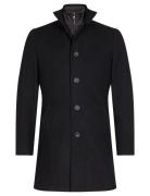 Bs Ontario Slim Fit Coat Ullfrakk Frakk Black Bruun & Stengade