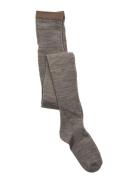 Wool Rib Tights Tights Grey Mp Denmark