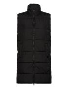 Studios Longline Quilted Gilet Vests Padded Vests Black Superdry