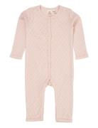 Pointelle Heart Full Body Langermet Bodysuit Pink Copenhagen Colors