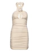 Inara Velour Mini Dress Dresses Party Dresses Cream Bardot