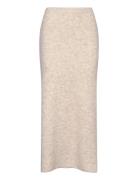 Filine Knit Skirt Langt Skjørt Beige NORR