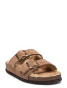 Sl Josephine Suede Taupe Flate Sandaler Beige Scholl