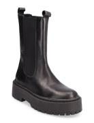 Biadeb Long Boot Leather Shoes Chelsea Boots Black Bianco