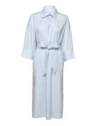 Colette - Coated Cotton Knelang Kjole Blue Day Birger Et Mikkelsen