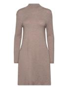 Vicomfy A-Line Rollneck Knit Dress/Pb/1 Dresses Knitted Dresses Beige ...