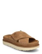 W Goldenstar Cross Slide Flate Sandaler Brown UGG