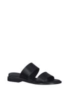 Women Slides Flate Sandaler Black Tamaris