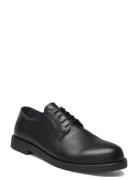 Shoes - Flat Shoes Business Laced Shoes Black ANGULUS