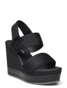 Wedge Sandal Webbing In Mr Sandal Med Hæl Black Calvin Klein